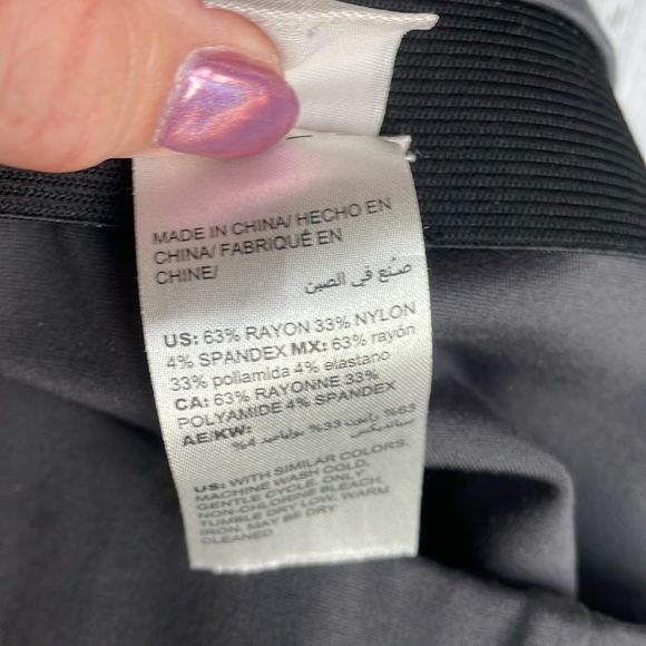 Chicos Gray Knit Pull-On Leggings Size 4 - Picture 5 of 6